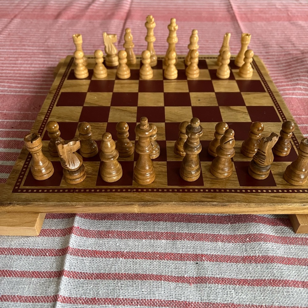 Wooden chess game